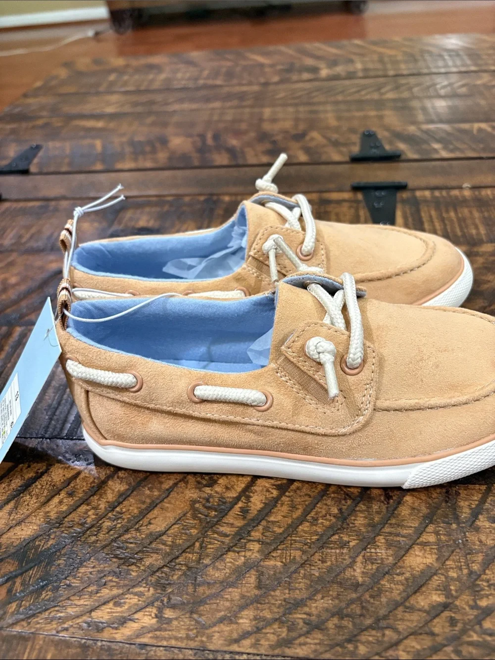 Cat & Jack Kids Suede Boat Shoes in Tan